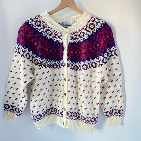 Vintage Northen Isles Cardigan Petite Medium - Picture 1 of 7